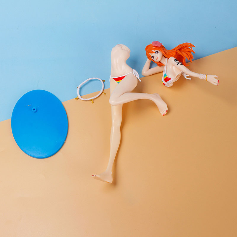 Finger Toys 24cm Anime One Piece Japan Game Statue Nami Sexy Swimsuit Girl PVC Action Figure Cute Model Toy Adult Collectible Doll Gifts
