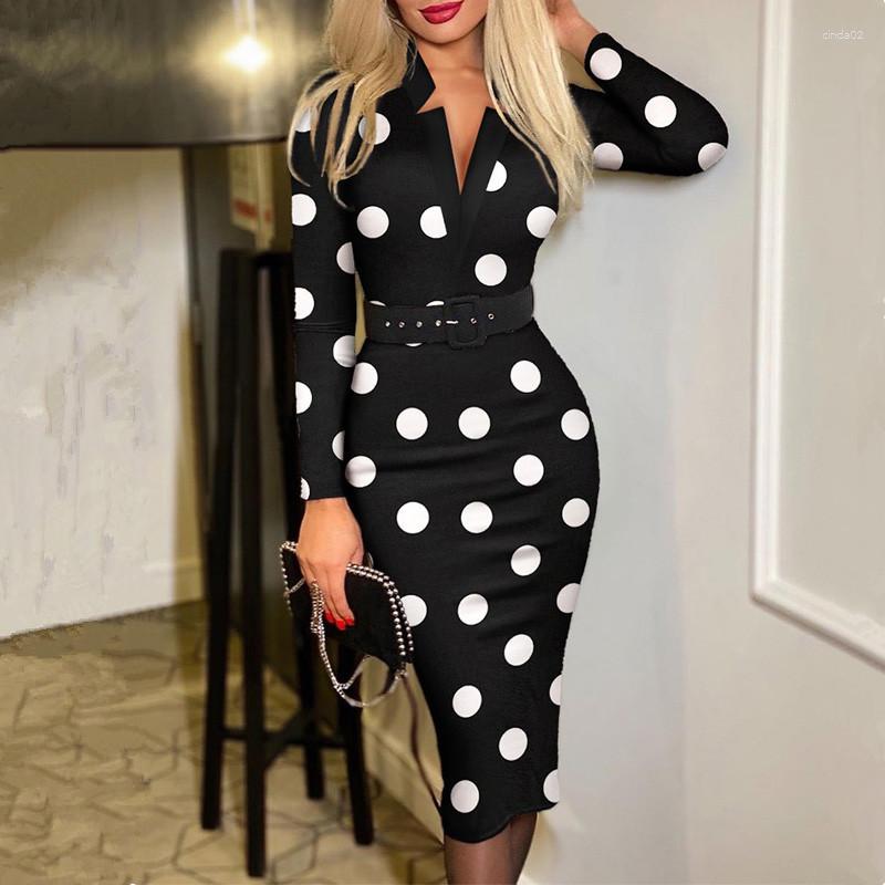 Elegant Plaid Print Midi Dress Women - Long Sleeved V Neck Casual Autumn Dresses for Ladies C260311