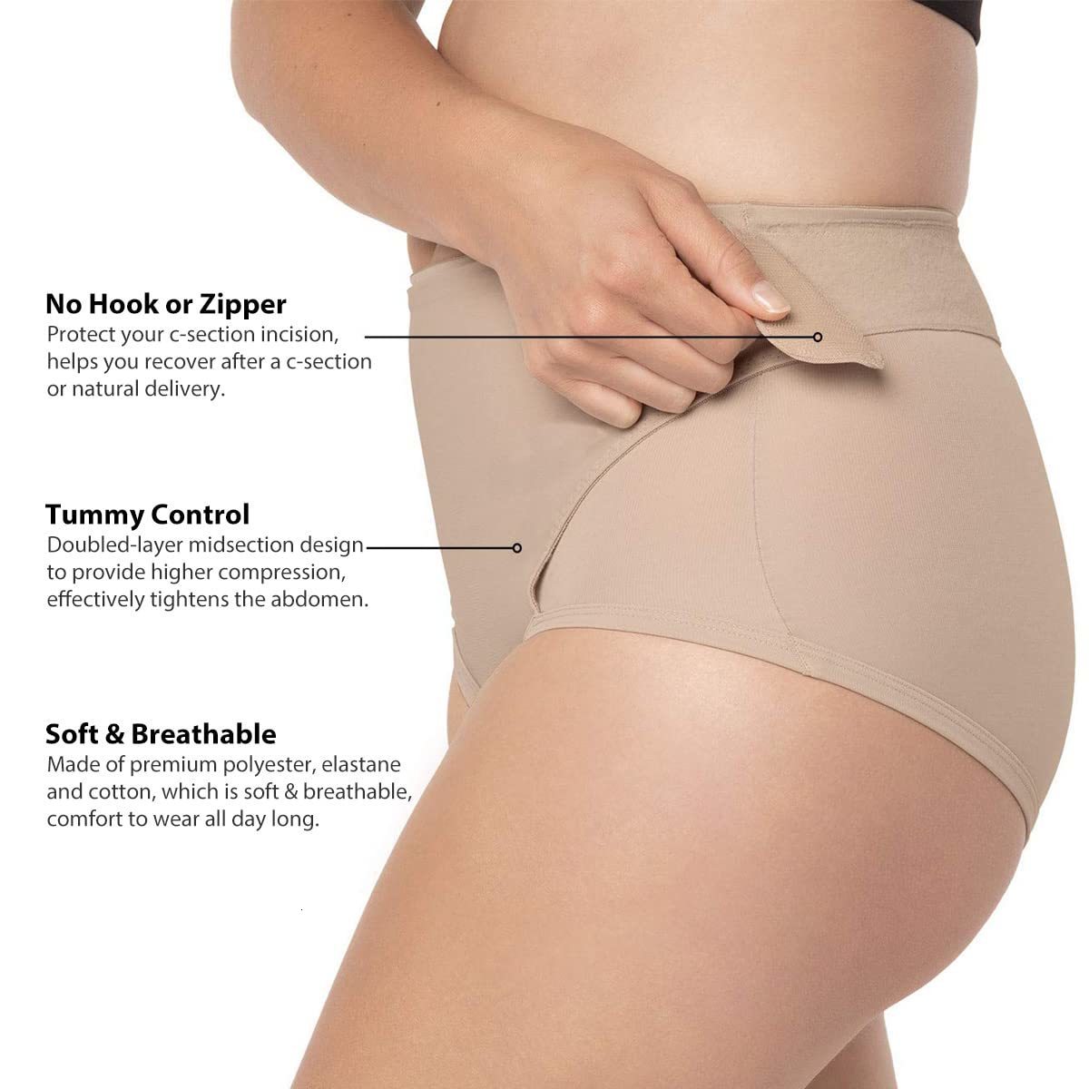 Waist Tummy Shaper Postpartum Underwear Control Belly Wrap for Women Csection Fupa Panties 230904