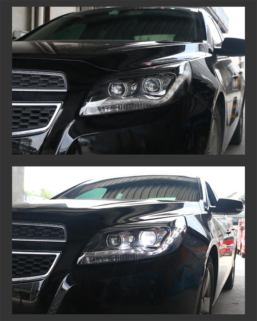 Car Headlights Assembly For Malibu 2012-20 15 LED Front Head Lights Daytime Light DRL Dynamic Turn Signal