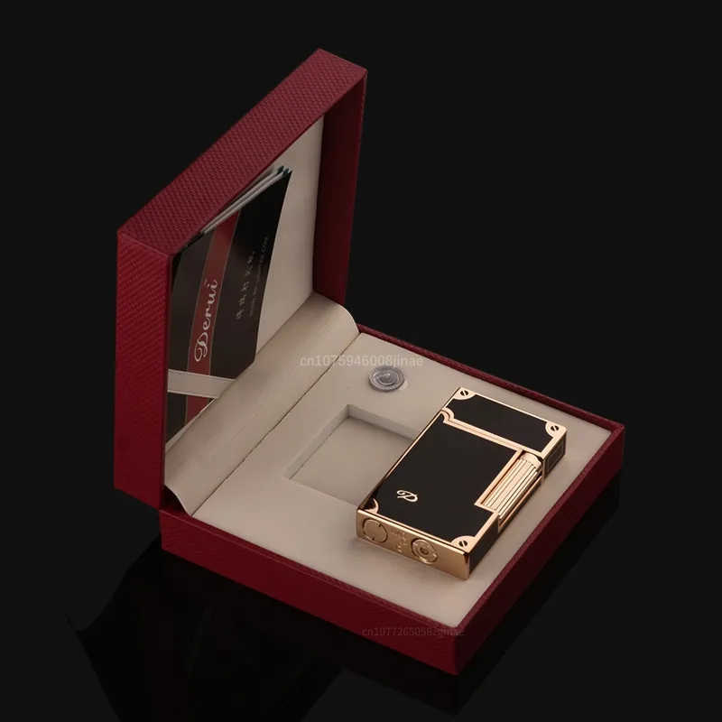 Genuine Steel Tone Loud Lighter No Gas Inflatable Open Flame Metal Side Sliding Cigarette for Boyfriend Husband Gift Box DBOO W260202