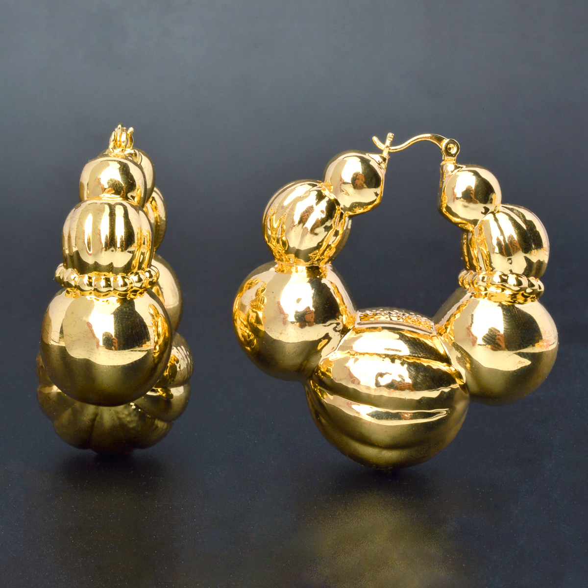 Stud Anting-anting Hoop warna emas 18K Afrika Nigeria anting-anting Drop tembaga Italia untuk wanita Aksesori perhiasan gadis pesta mode besar 230904