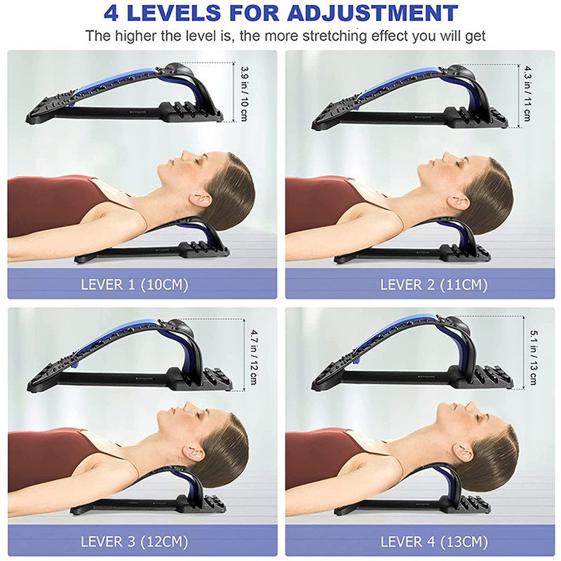 Back Massager Adjustable 4Level Neck Stretcher for Cervical Pain Relief and Shoulder Cracker Relaxer Muscle Massage Spine 230904