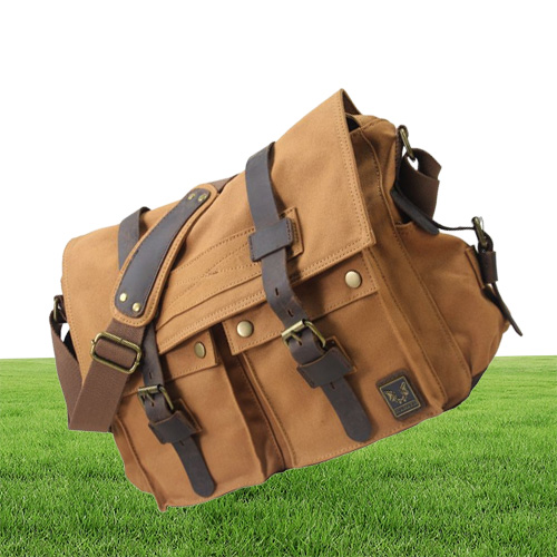 I AM LEGEND Will Smith Bag Canvas + Genuine leather Messenger Bags Men Shoulder Crossbody Casual Bags M318