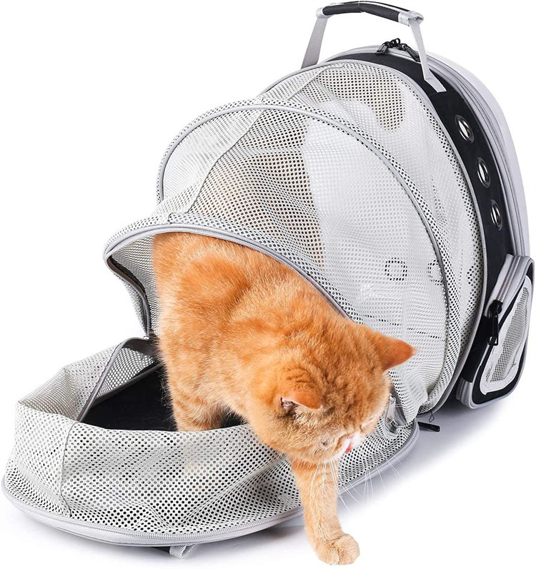 yuexuan front expandable cat dog backpack carrier fit up to 20 lbs space capsule bubble window pet carrier backpack for large fat cat and small puppy