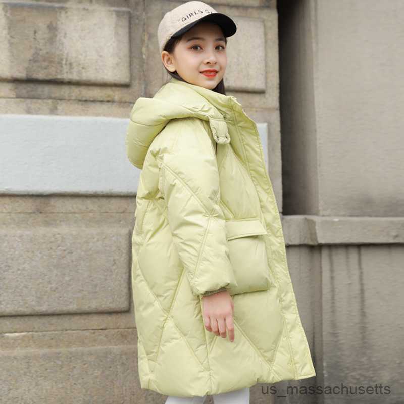 Down Coat Girl Winter Down Jacket Degree 2023 Children Warm Hooded Coats Teenager Kids Clothes Girls Outerwear R230905