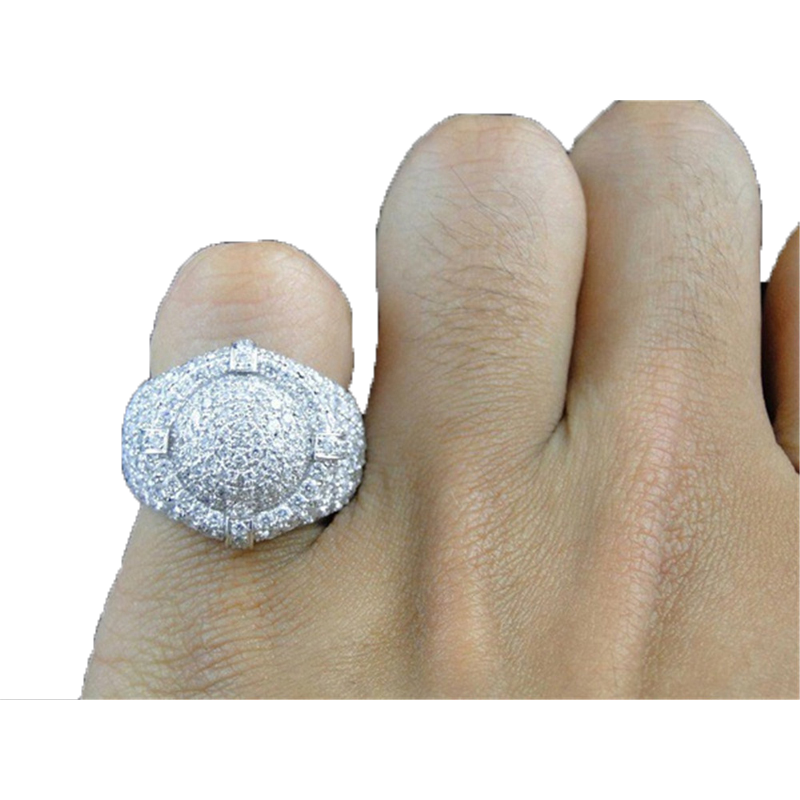 Fashion jewelry Vintage Men Ring Classical Full diamonds Punk designer Rings Rock 18k gold plated Luxury Rings Trendy Retro male r