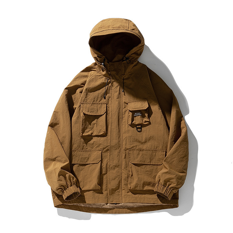 Men s Jackets Jaket saku perkakas isi daya untuk pria jaket tahan air angin luar ruangan musim gugur dan dingin baru 230904
