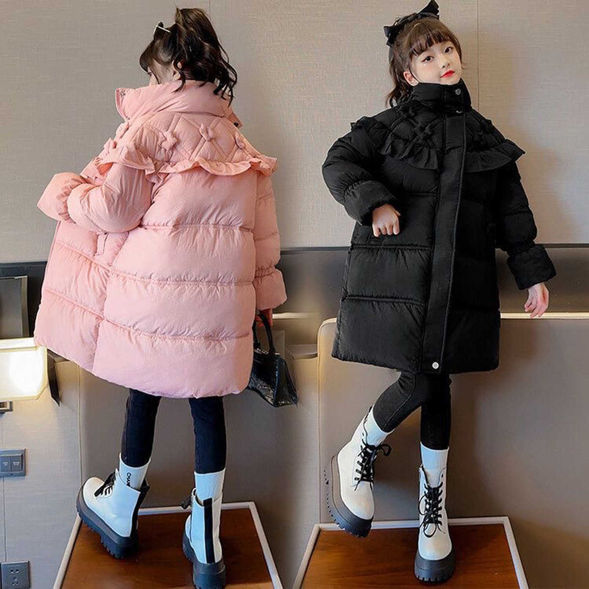 Down Coat Children Clothing Girls Clothes Warm Winter Cotton Jacket Hooded Coat Teen Thicken Outerwear Kids Waterproof R230905