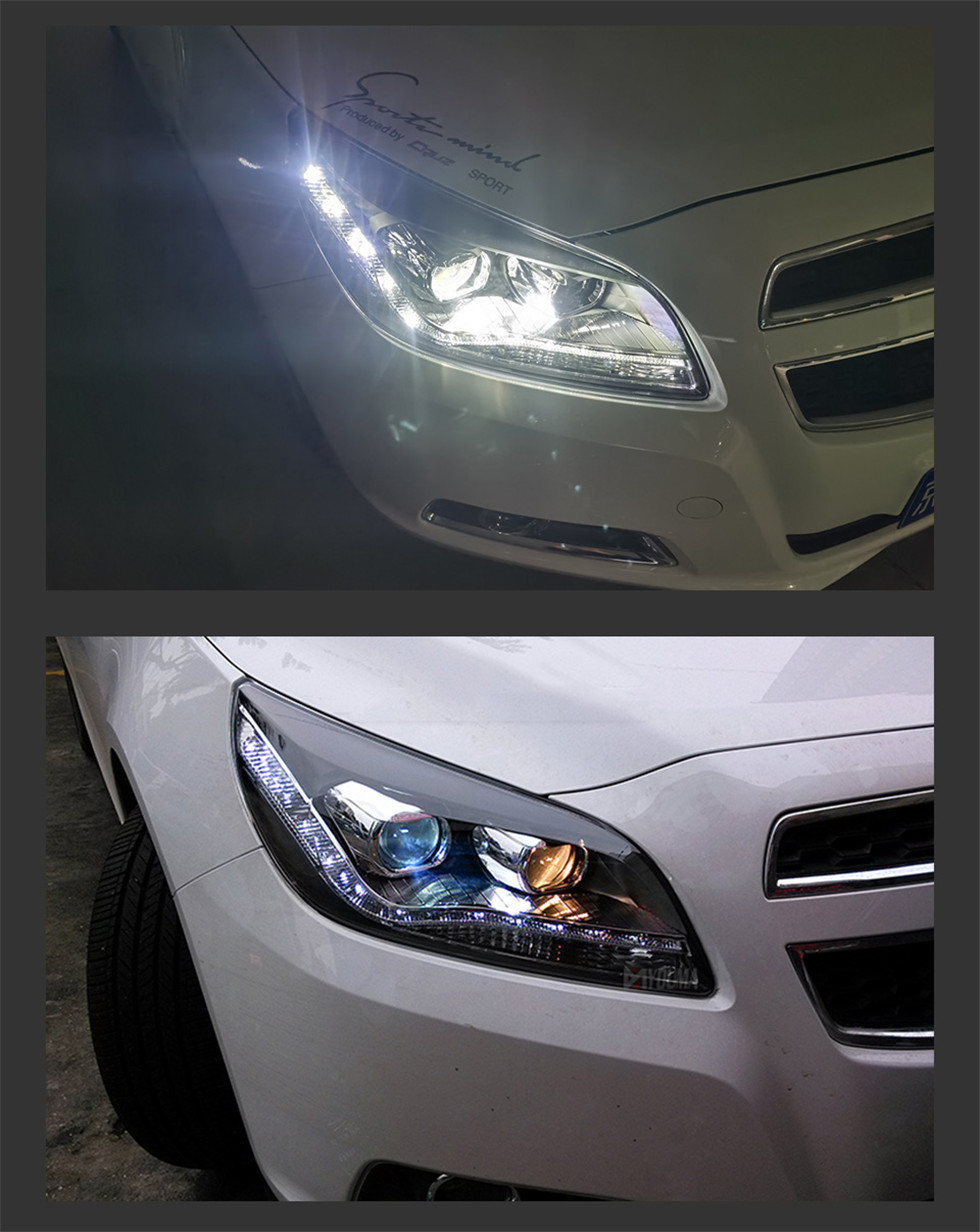 Car Headlights Assembly For Malibu 2012-20 15 LED Front Head Lights Daytime Light DRL Dynamic Turn Signal