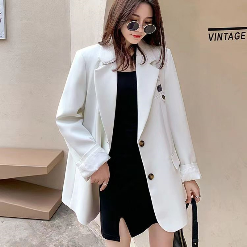High quality suit jacket Women's loose British style casual suits top