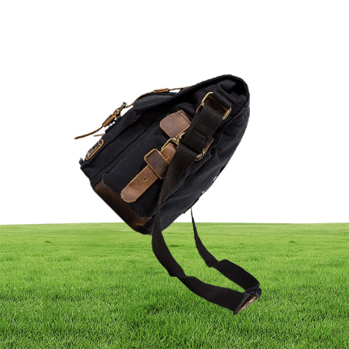 I AM LEGEND Will Smith Bag Canvas + Genuine leather Messenger Bags Men Shoulder Crossbody Casual Bags M318