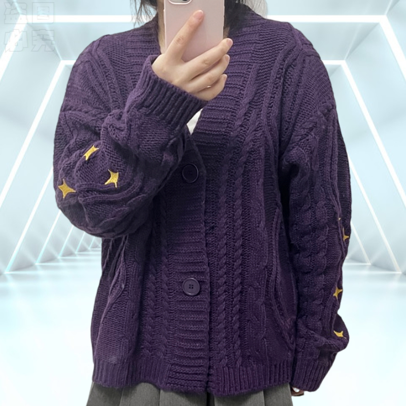 Womens Sweaters 1989 Tay Fashion Lor Swif T Long Sleeves Warm Cardigan Autumn Speak Style Now Y2k Sweater Women Retro Purple Cardigans 230904