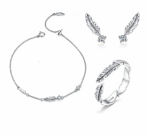 Wedding Rings PJS Set Perhiasan Perak Kustom Kalung Anting Gelang Kubus Persegi Zirkon untuk Hadiah Wanita 230904