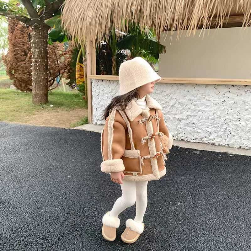 Down Coat Girls Coat 2023 Plush Warm Kids Tops Casual Version Fashion Winter Clothes for Girls Winter Coat Mixed Colors R230905