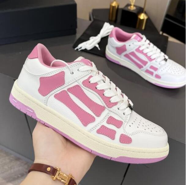 Bone Genuine Leather Women's Sneakers Casual Flat Bottomed Men's Sports Shoes For Couples In Spring And Autumn Seasonsr EVA Footbed Sport 35-45