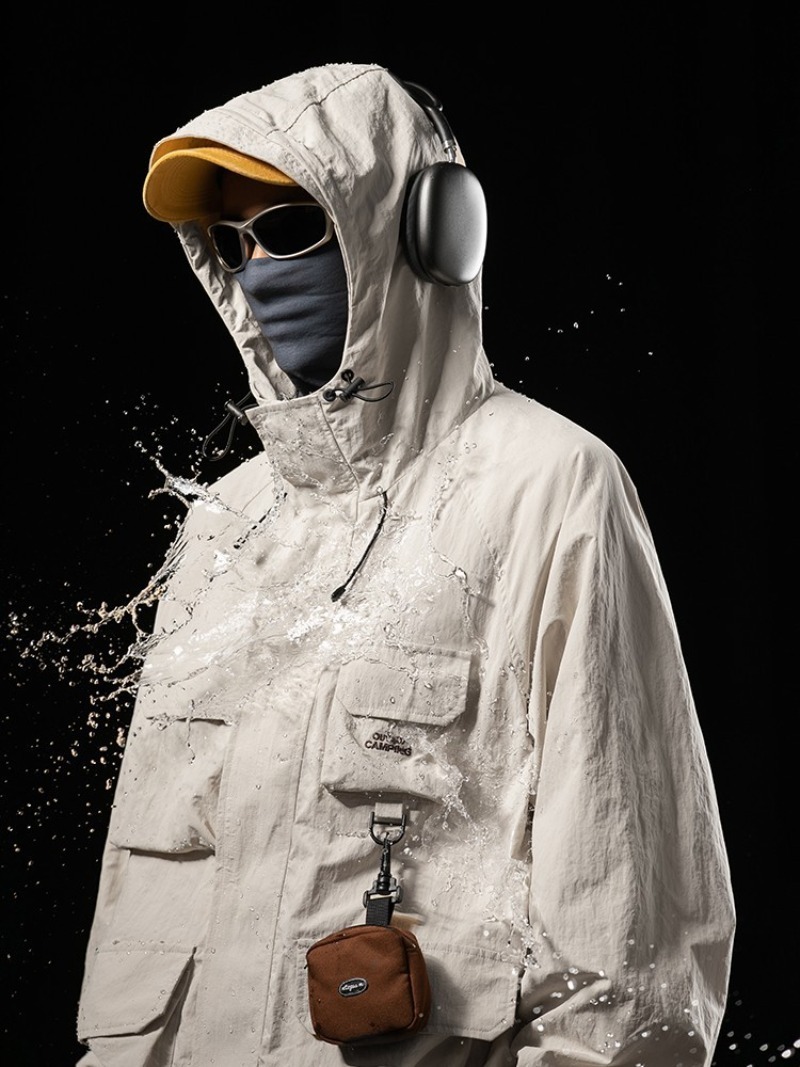 Men s Jackets Jaket saku perkakas isi daya untuk pria jaket tahan air angin luar ruangan musim gugur dan dingin baru 230904