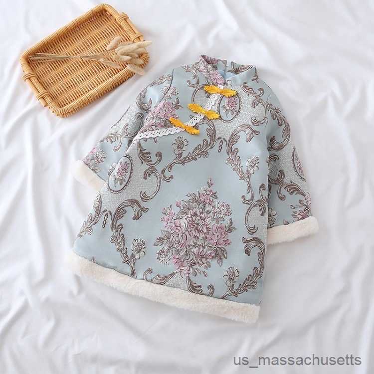 Down Coat Children's Winter Down Jackets Kids Thick Down Coat Baby Jacket For Girls Chinese Style New Year Girls Outerwear 2 4 5 6 7 R230905