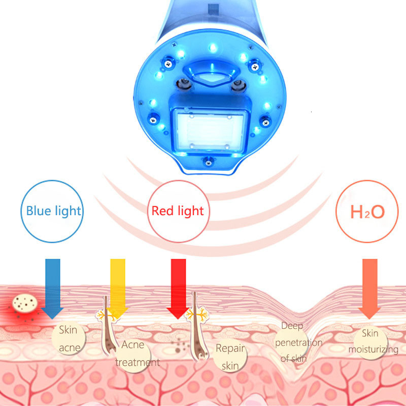 Face Care Devices Upgrade Hydrogen Oxygen Mask With LED 3 Color Steamer Hydrogen Water Machine Oxygen Jet Peel Machine LED Pon Light 230904