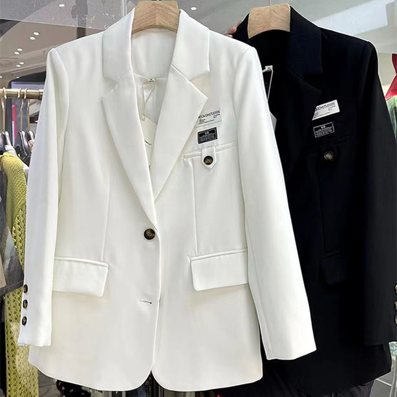 High quality suit jacket Women's loose British style casual suits top