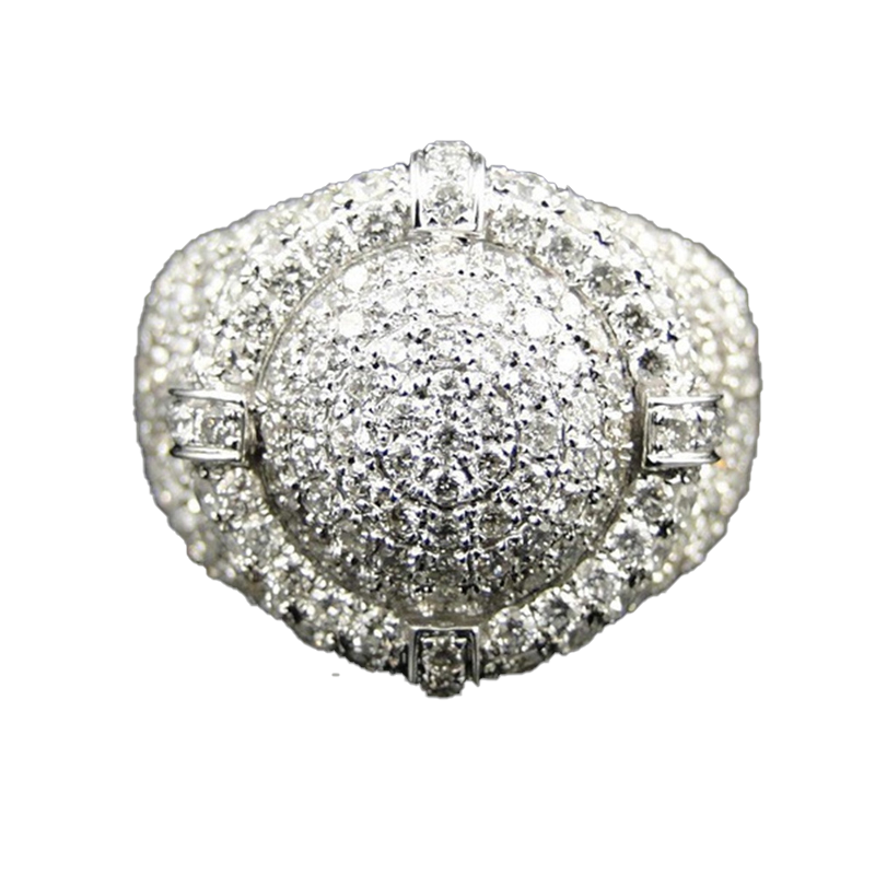 Fashion jewelry Vintage Men Ring Classical Full diamonds Punk designer Rings Rock 18k gold plated Luxury Rings Trendy Retro male r