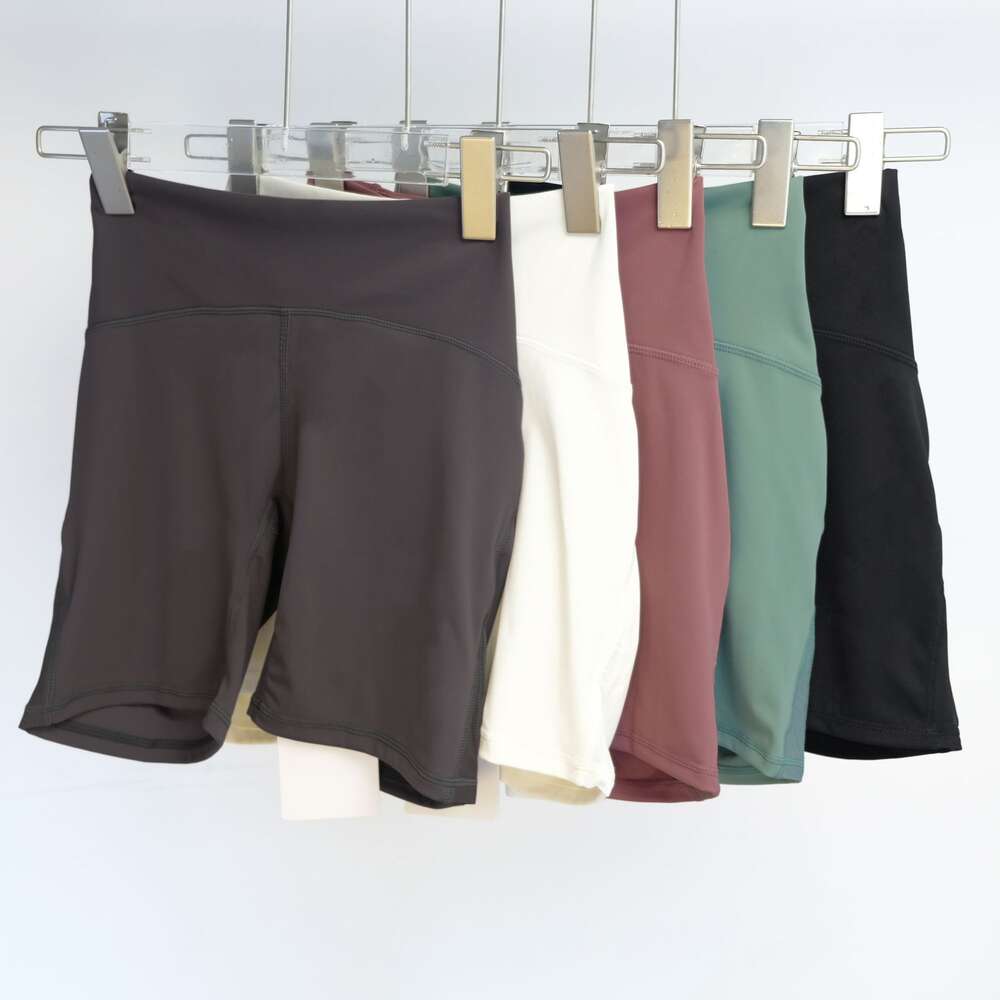 Women Yoga Sports Shorts High Elastic Align Women's Slim Fit Summer Biker shorts High Waist Pants Double Face Brushed Tight Fitness Running Short