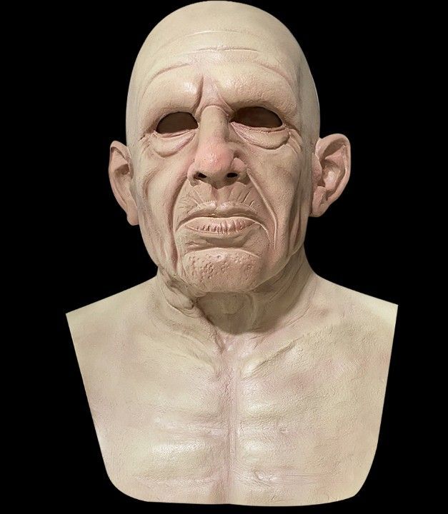 Party Mas Old Man Scary Cosplay Full Head Latex Halloween Funny Helmet Real CPA5780 Sep05