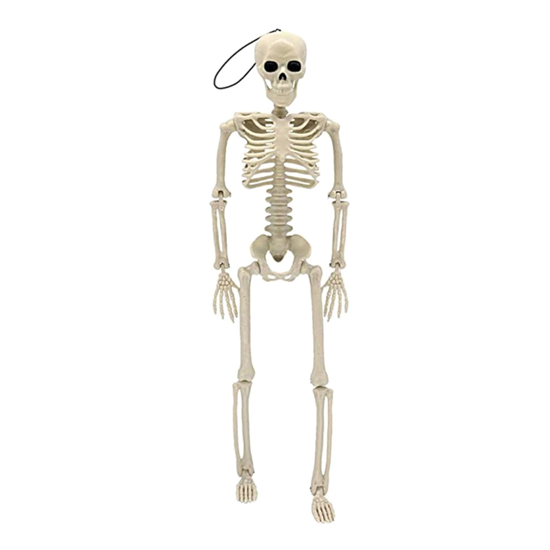Finger Toys 40cm Novelty Action Figure Skulls Kids Adults Prank Toys Horror Moveable Joint Skeleton Halloween Party Scary Hanging Decoration