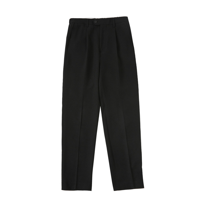 Mens Pants Men Noniron fabric Slim Straight Black Casual Solid Suit Male High Quality Business pants Thin Formal Trousers 230904