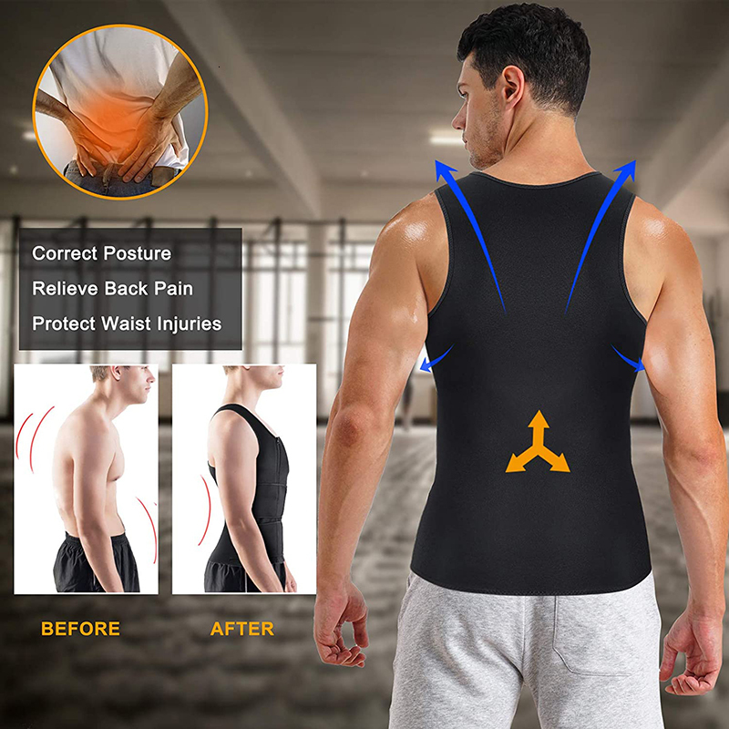 Slimming Belt Waist Trainer Slim Corset Back Waist Support Belt Men Back Brace Belt Fajas Lumbares Ortopedicas Protection Spine Support Vest 230904