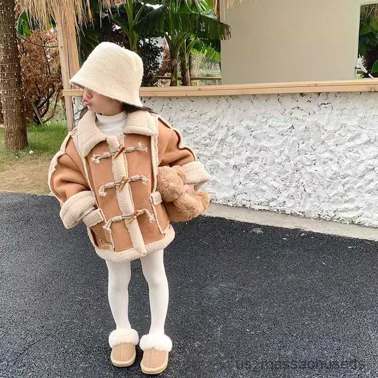 Down Coat Girls Coat 2023 Plush Warm Kids Tops Casual Version Fashion Winter Clothes for Girls Winter Coat Mixed Colors R230905