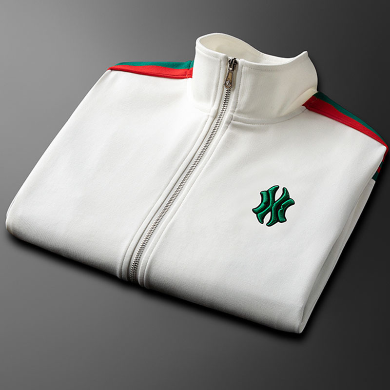 Men s Jackets Jaket rajut pria atasan tebal jaket baseball mantel kasual kerah berdiri bordir musim gugur dan dingin 230904