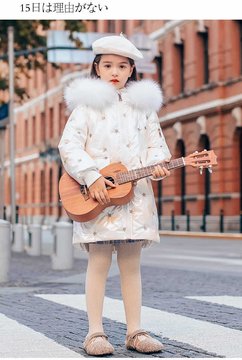 Down Coat Girls Jacket Winter Bright Waterproof Padded Coat Thick Warm Kids Down Cotton Outwear Jacket Children Clothing 5 6 8 10 12 Years R230905