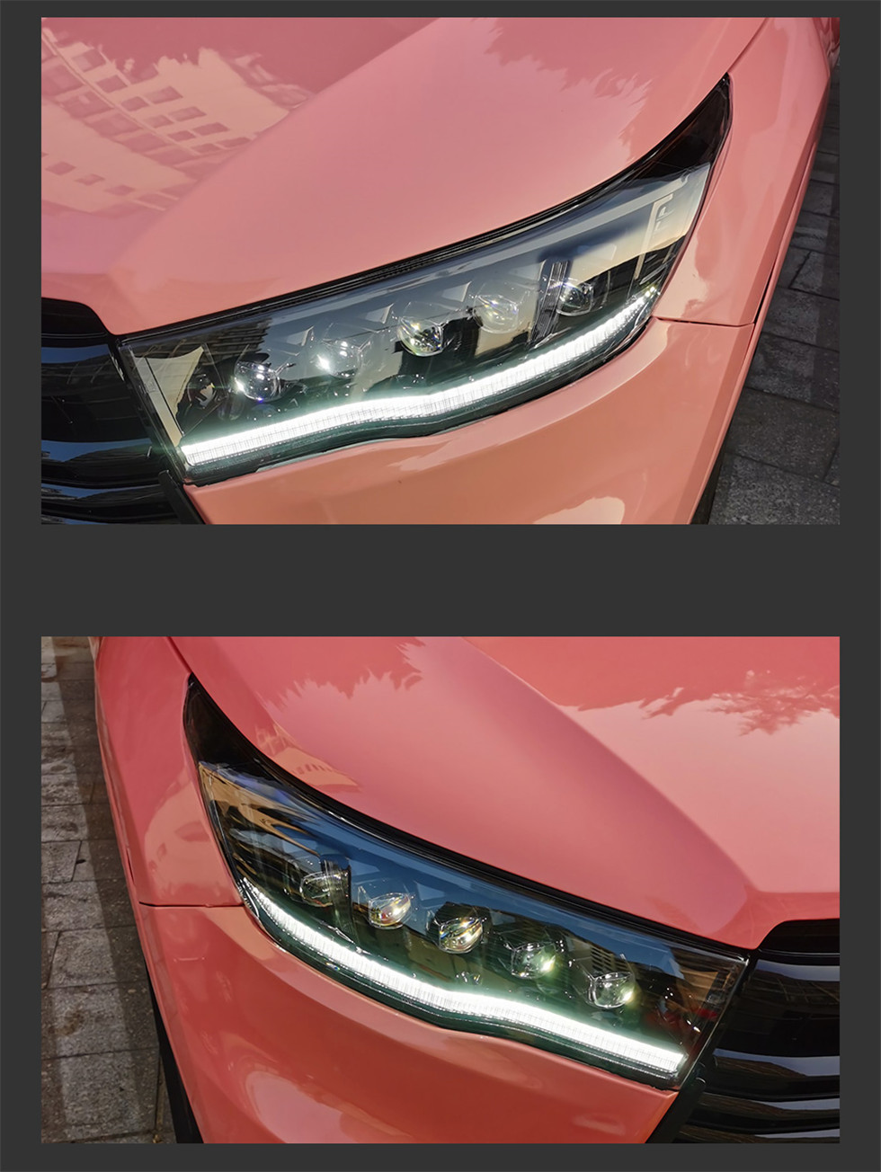 Car Headlights Accessory For New Kluger 20 15-20 18 Highlander Headlight LED Driving Lights High Beam Signal Lights