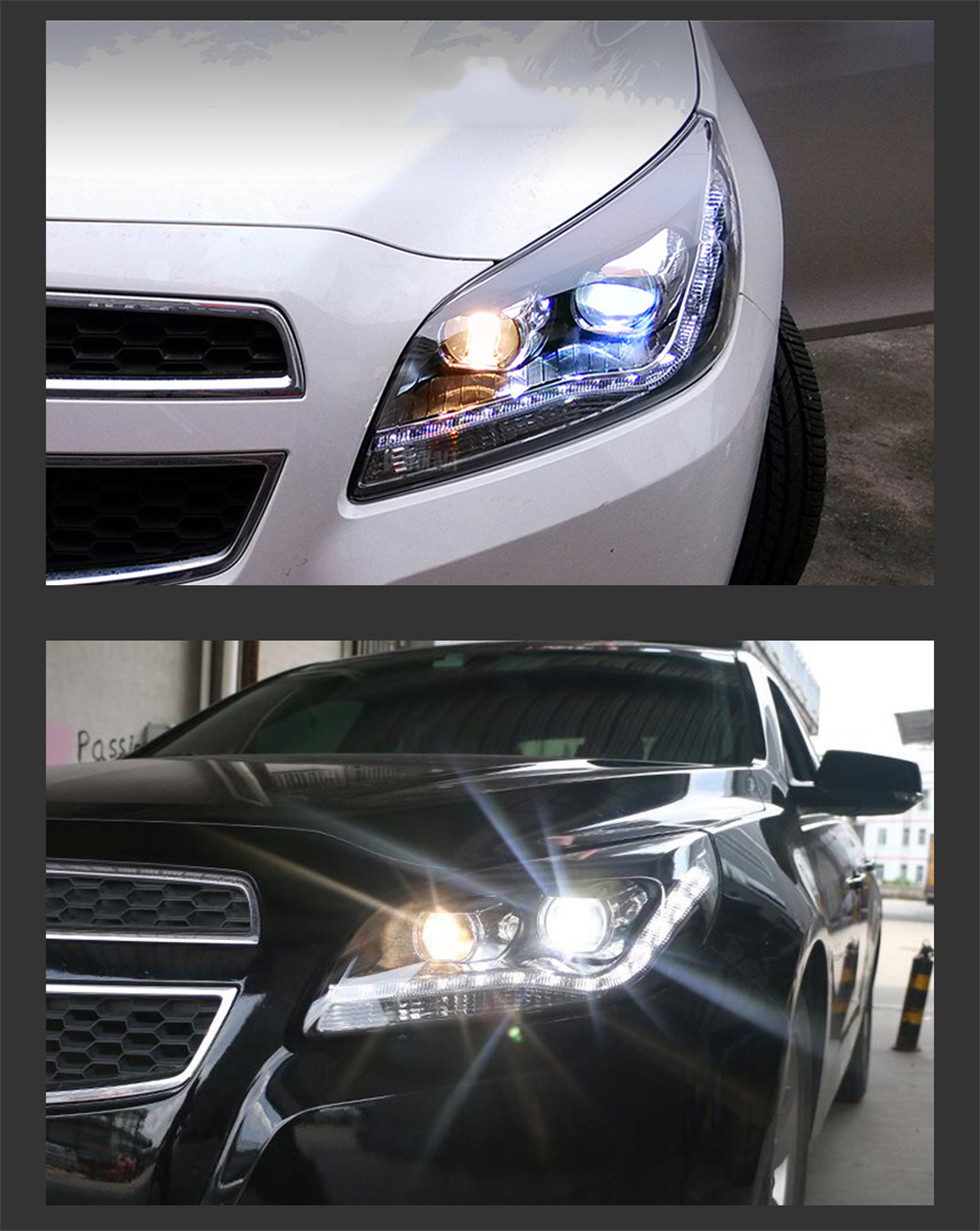 Car Headlights Assembly For Malibu 2012-20 15 LED Front Head Lights Daytime Light DRL Dynamic Turn Signal