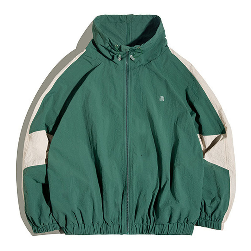 Men's Jackets American Vintage Windbreaker Jackets Men Patchwork Removable double Zpper Casual Jacket Spring Letter Short Bomber Jacket 230905