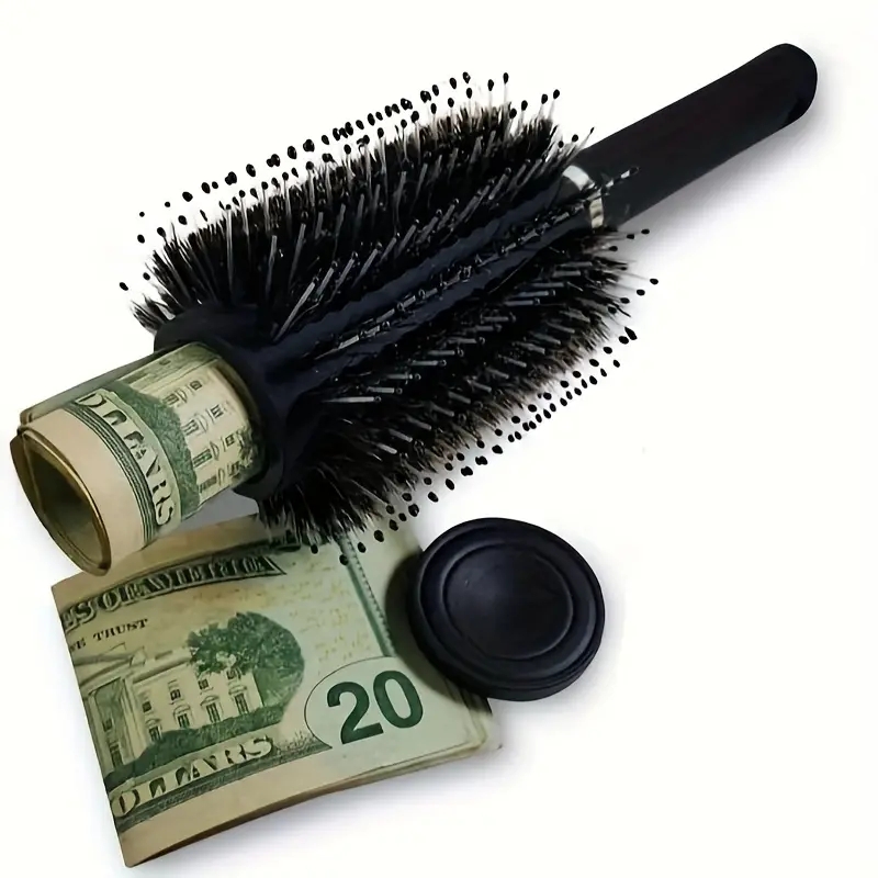 Hair Comb Diversion Stash Safe Hidden Compartment Functions as an Authentic Brush Perfect for Travel or At Home