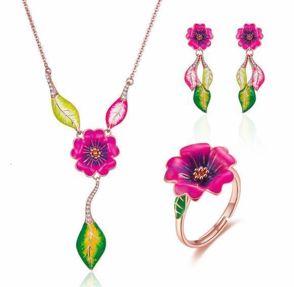 Wedding Rings PJS Set Perhiasan Perak Kustom Kalung Anting Gelang Kubus Persegi Zirkon untuk Hadiah Wanita 230904