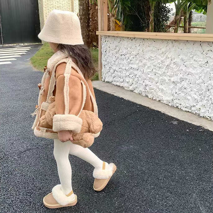 Down Coat Girls Coat 2023 Plush Warm Kids Tops Casual Version Fashion Winter Clothes for Girls Winter Coat Mixed Colors R230905