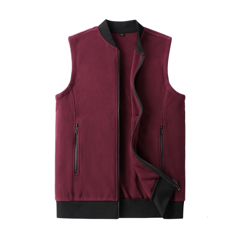 Men's Vests wholesale winter custom jacket polar fleece vest men 100% polyester fishing hunting windproof vest men black fleece vest 230904