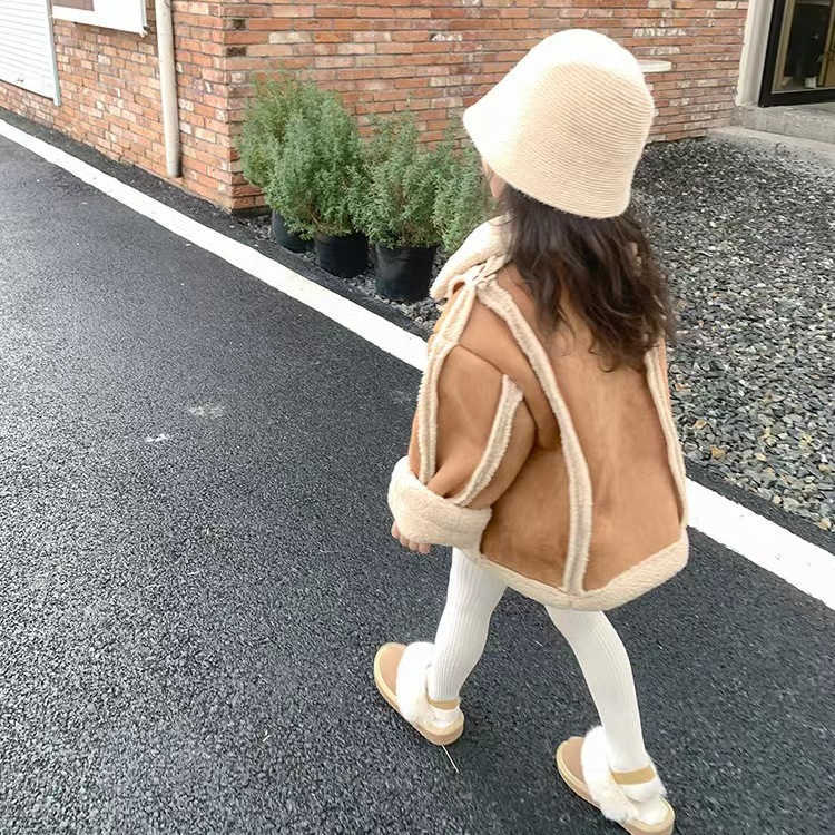 Down Coat Girls Coat 2023 Plush Warm Kids Tops Casual Version Fashion Winter Clothes for Girls Winter Coat Mixed Colors R230905