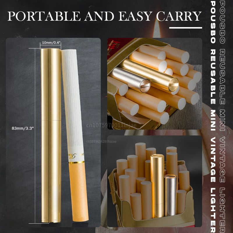 Nunchakus Lighter for Men Dad Husband Christmas Gift Vintage Nunchucks Kerosene Windproof Brass Stainless Steel ZV7O W260202