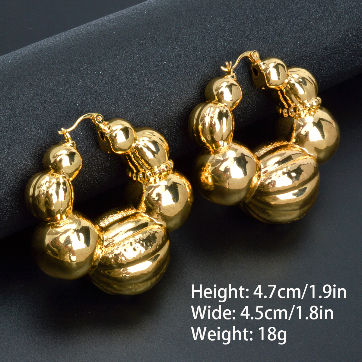 Stud Anting-anting Hoop warna emas 18K Afrika Nigeria anting-anting Drop tembaga Italia untuk wanita Aksesori perhiasan gadis pesta mode besar 230904