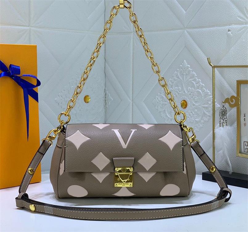Designer women luxury Favorite handbags flowers letters Empreinte crossbody bag top-quality leather ladies underarm pouch fashion chain purse