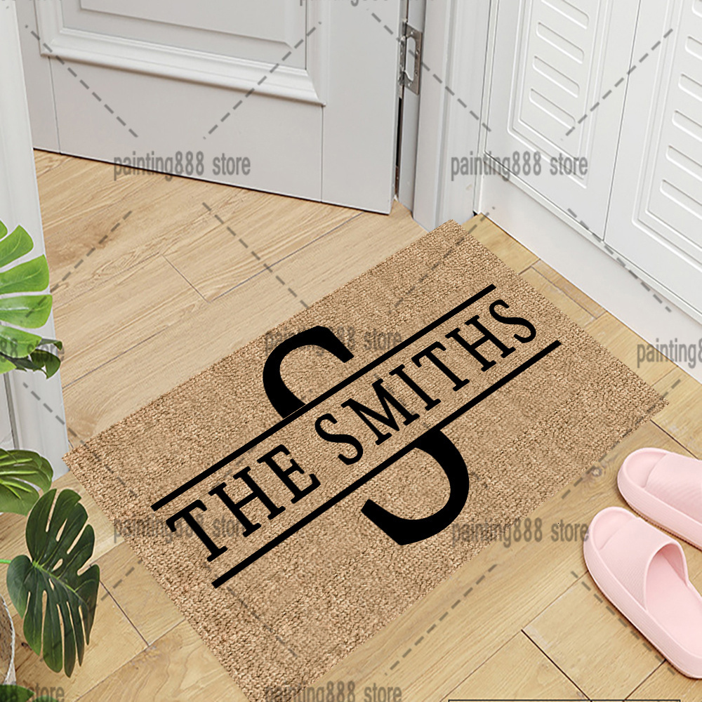 Carpet Front Door Mat Custom Doormat Home Decoration Entrance Personalised With Name Rug Housewarming Gift 230904