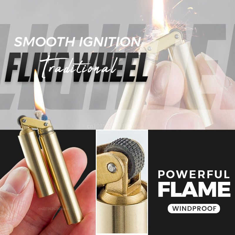 Nunchakus Lighter for Men Dad Husband Christmas Gift Vintage Nunchucks Kerosene Windproof Brass Stainless Steel ZV7O W260202