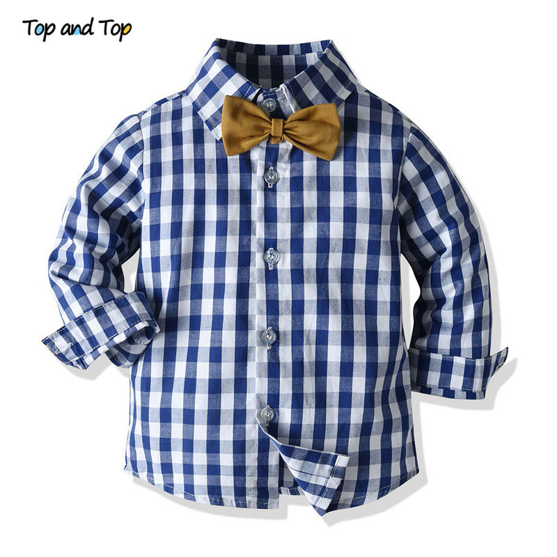 Clothing Sets Top and Top Boys Clothing Sets Springs Autumn Kids Boys Long Sleeve Plaid Bowtie TopsSuspender Pants Casual Clothes Outfit 230904
