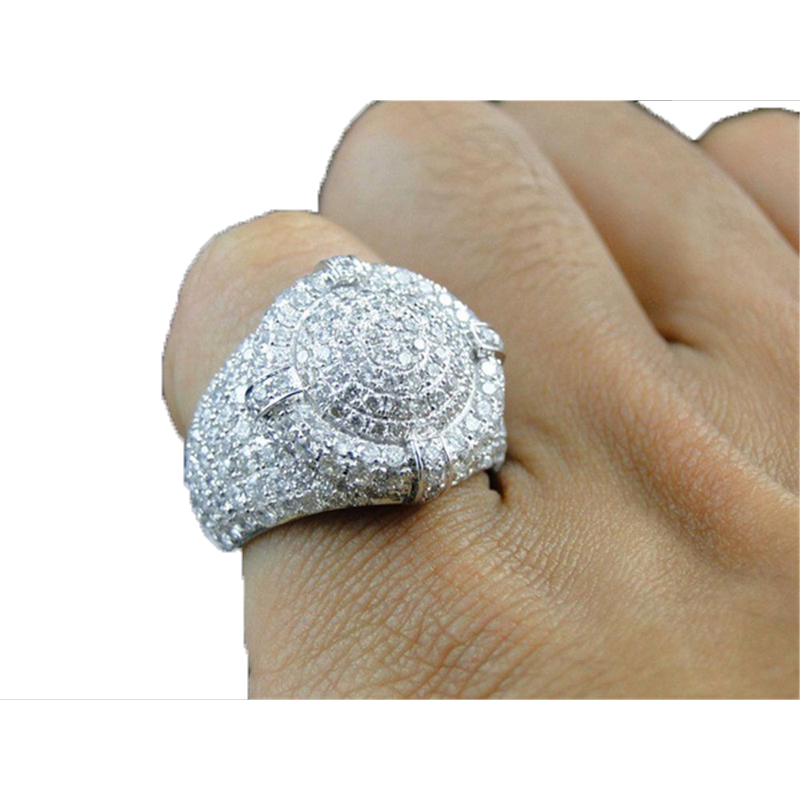 Fashion jewelry Vintage Men Ring Classical Full diamonds Punk designer Rings Rock 18k gold plated Luxury Rings Trendy Retro male r