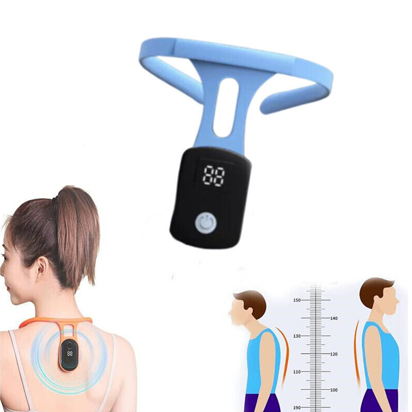 Massaging Neck Pillowws Ultrasonic Posture corrector vibration hunchback Reminder Monitoring Instrument Body Shaping Relief Back Correction 230904