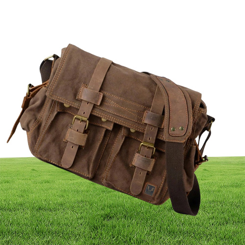 I AM LEGEND Will Smith Bag Canvas + Genuine leather Messenger Bags Men Shoulder Crossbody Casual Bags M318